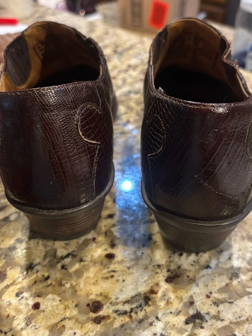 Ariat Women’s Genuine Teju Lizard Western Ankle Boots Brown Size 8B Leather